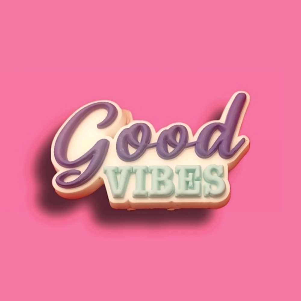 💖 3 Charms for $9💖 "Good Vibes" Jibbitz Charm